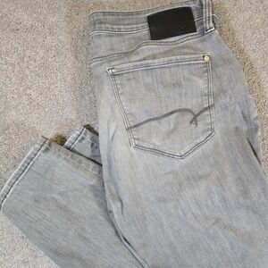 Mavi Jeans Jake Slim Leg Mens 35x34 Blue Light Wash Distressed